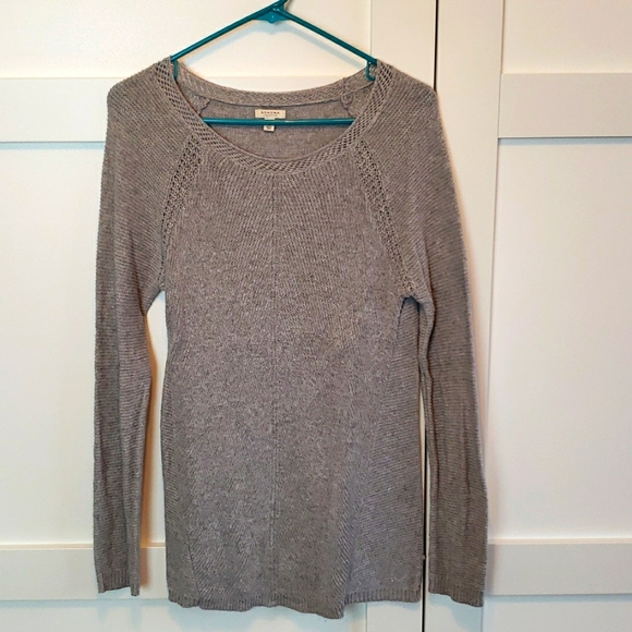 Grey knitted long sleeve sweater - Picture 1 of 5